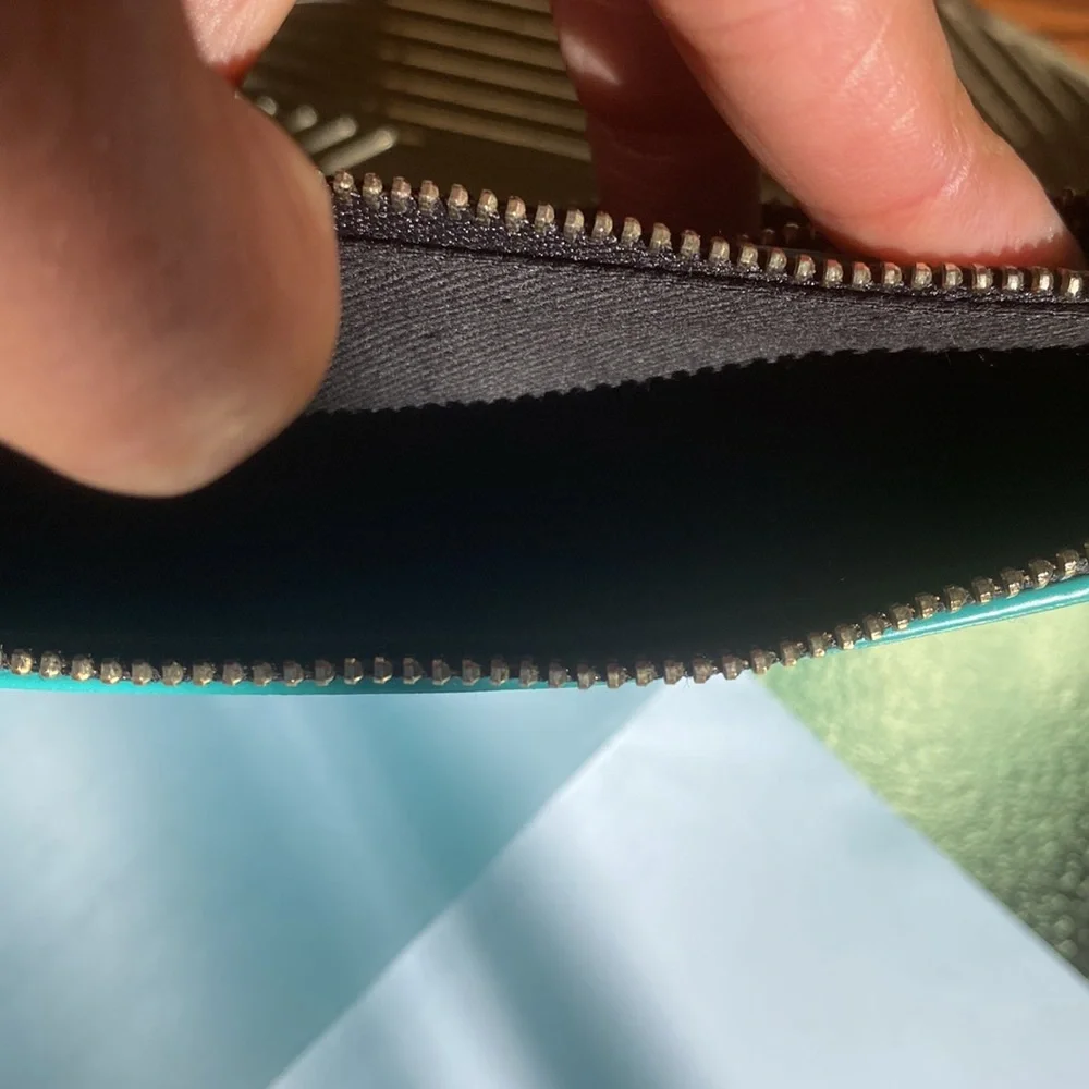 no brand teal wristlet
